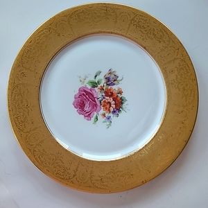 Vintage gold trimmed plate
